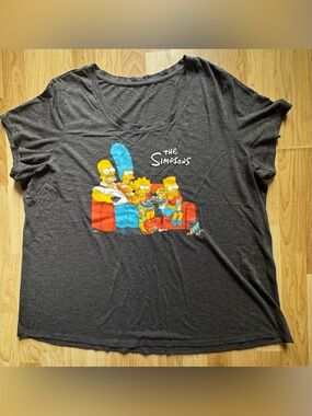 The Simpsons Graphic Tee - Charcoal Women’s Short Sleeve Top